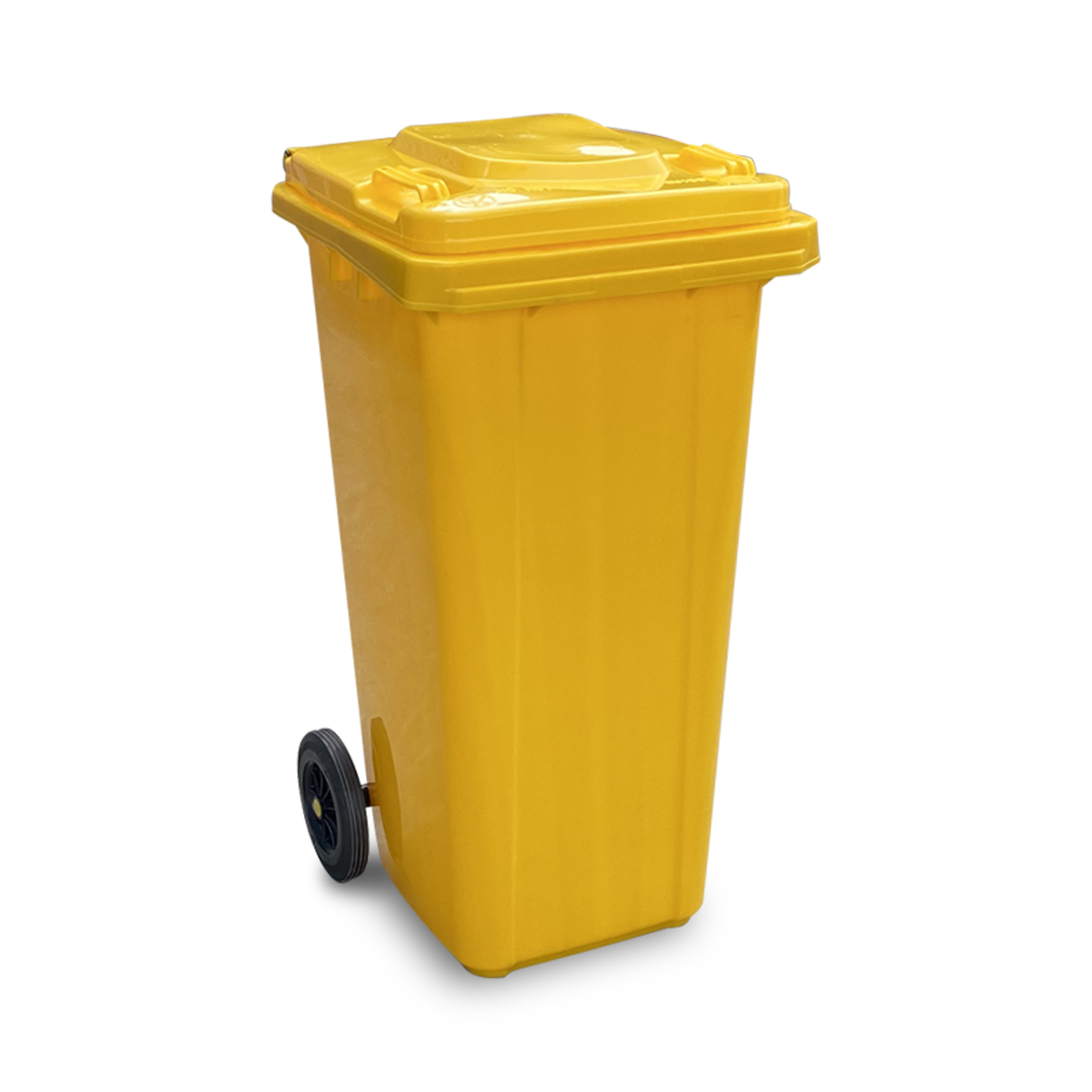 ถังขยะเทศบาล COMBI WARE ขนาด 120 ลิตร พร้อมล้อ ไม่มีเท้าเหยียบ สีเหลือง