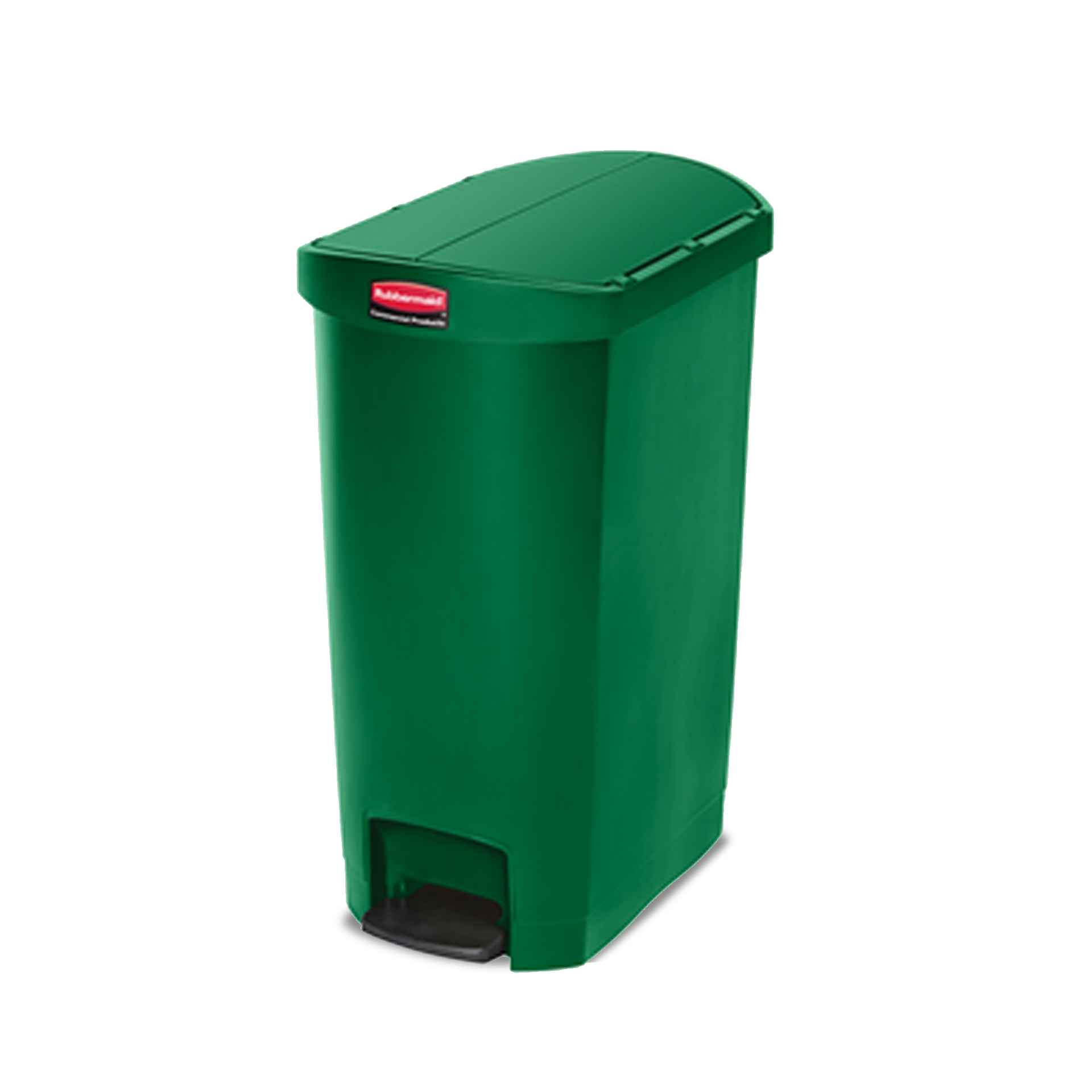 ถังขยะแบบเท้าเหยียบ ฝาถังเปิด 2 ด้าน Slim Jim® Step-On Container ขนาด 50 ลิตร สีเขียว