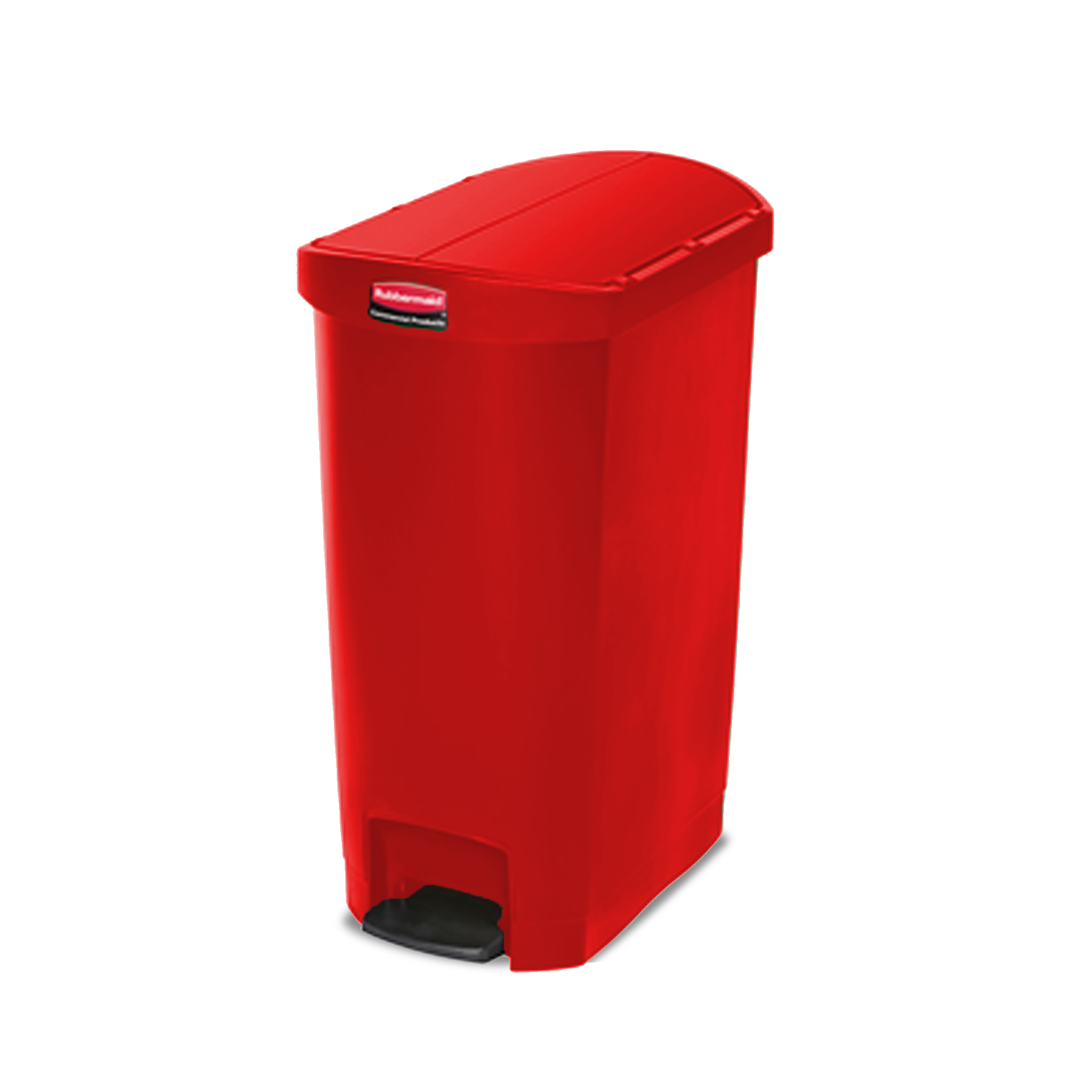ถังขยะแบบเท้าเหยียบ ฝาถังเปิด 2 ด้าน Slim Jim® Step-On Container ขนาด 50 ลิตร สีแดง