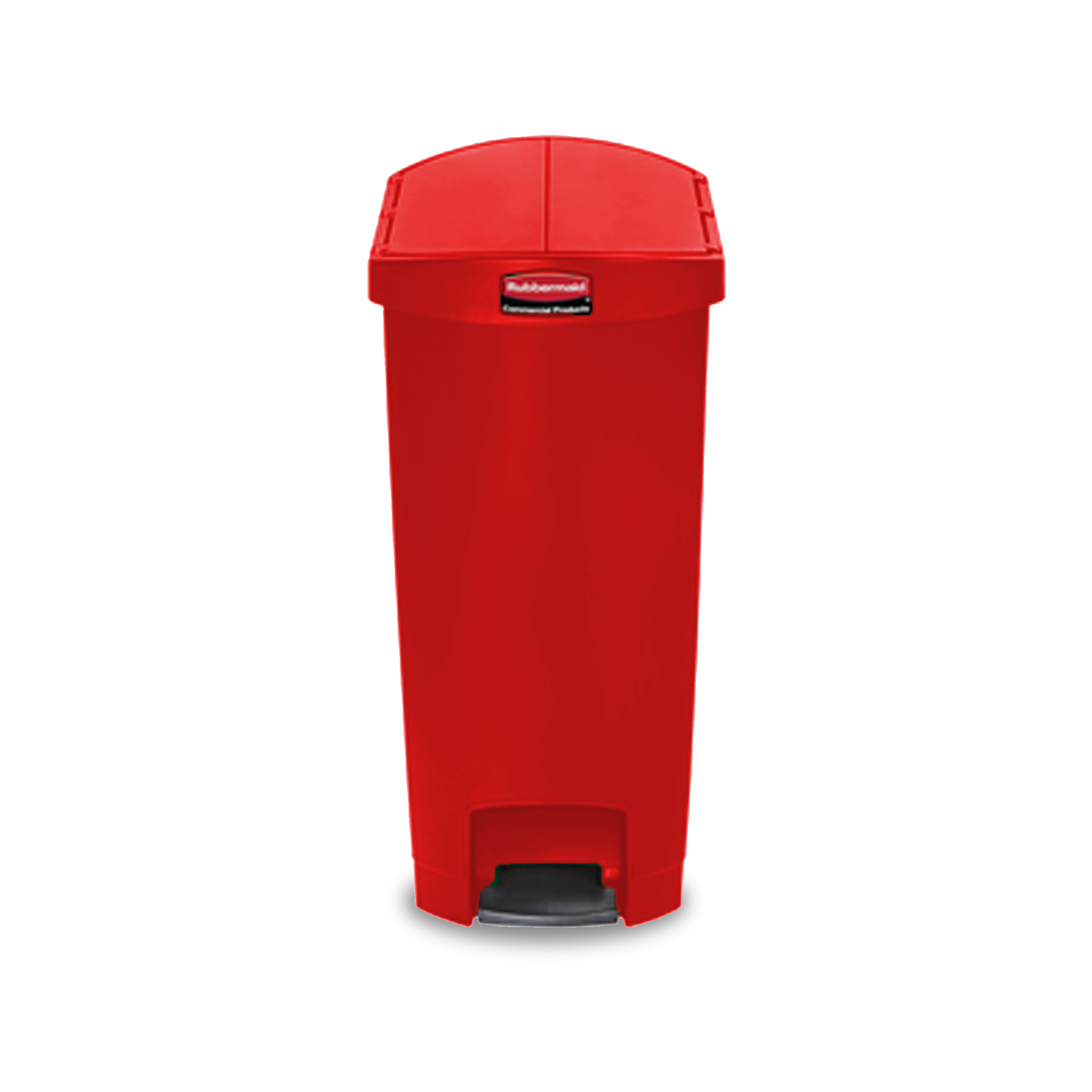 ถังขยะแบบเท้าเหยียบ ฝาถังเปิด 2 ด้าน Slim Jim® Step-On Container ขนาด 50 ลิตร สีแดง
