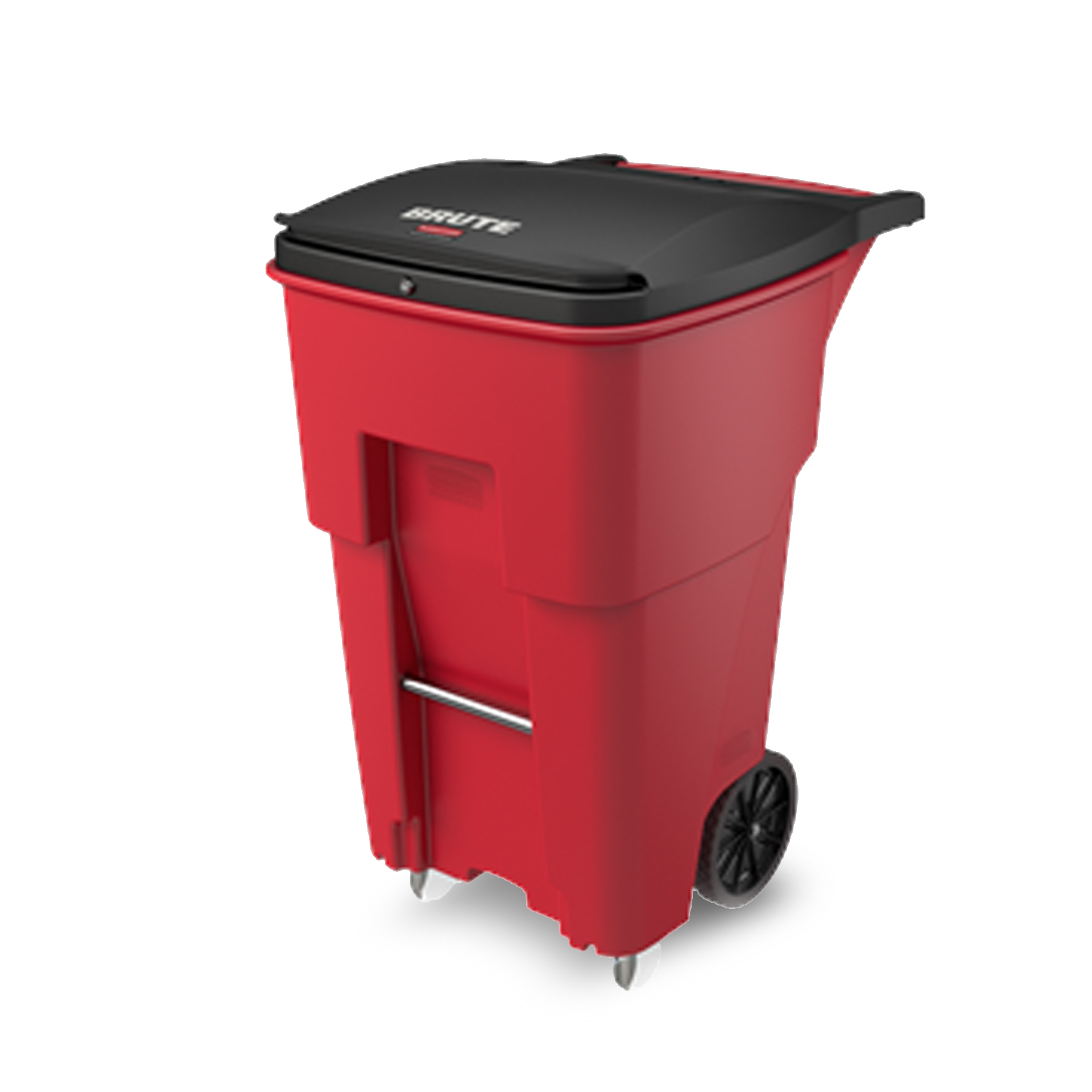 ถังขยะสำหรับขยะติดเชื้อ Rubbermaid 4 ล้อ ขนาด 246 ลิตร สีแดง