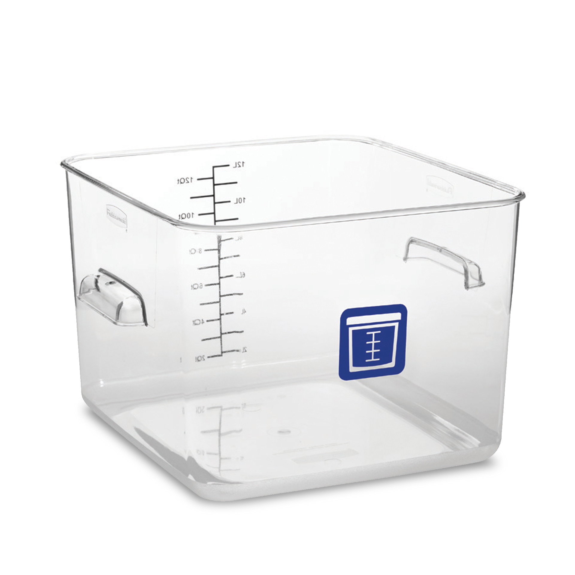 กล่องเก็บวัตถุดิบอาหารสี่เหลี่ยม Color-Coded Square Container Clear ขนาด 12 qt สีน้ำเงิน