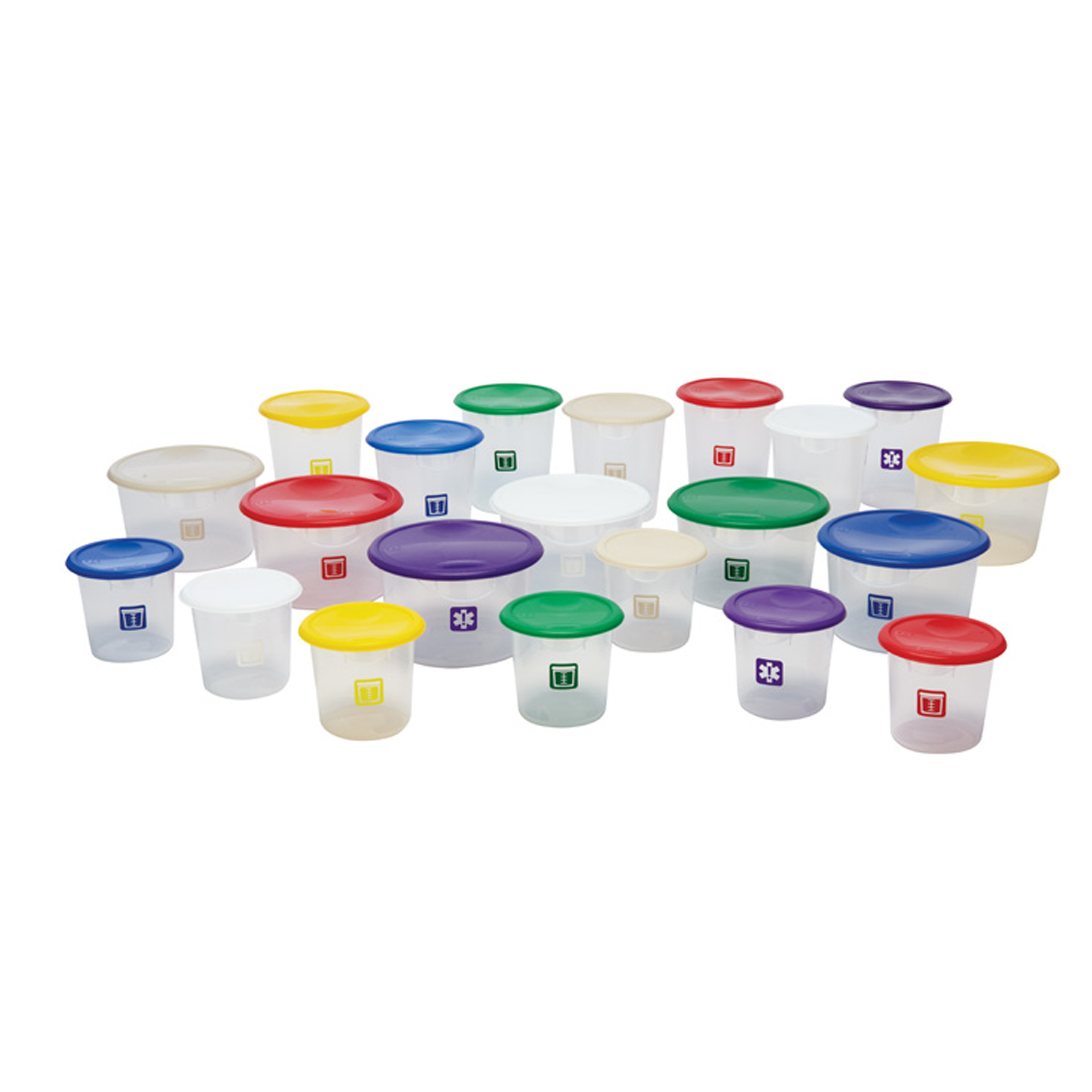 กล่องเก็บวัตถุดิบอาหาร Color-Coded Round Container ขนาด 12 qt สีน้ำตาล