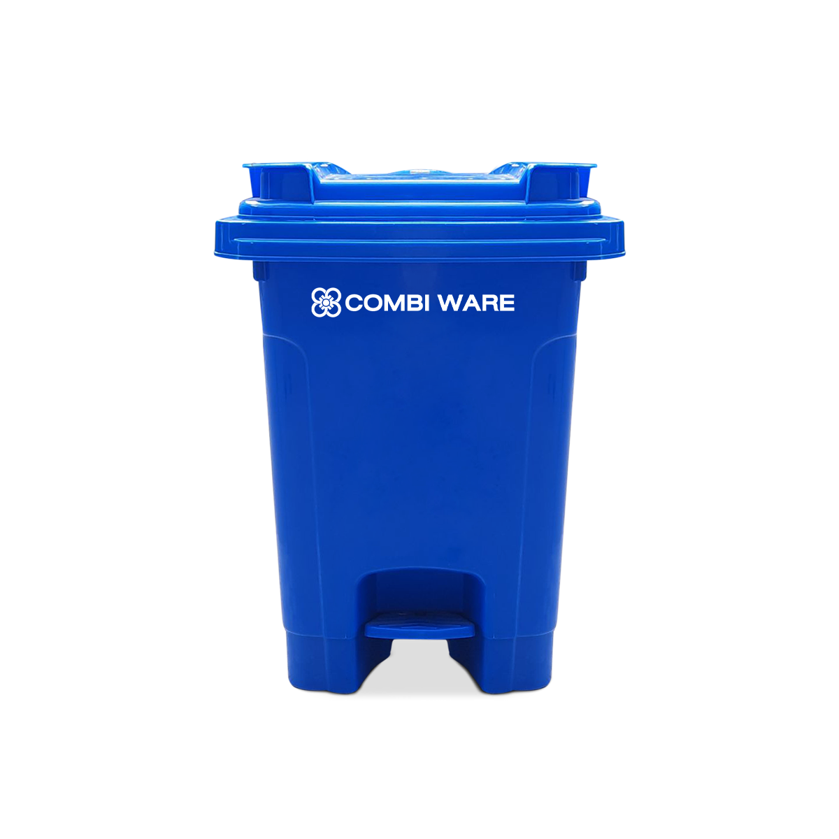 ถังขยะพลาสติก ขนาด 60 ลิตร แบบมีเท้าเหยียบ สีน้ำเงิน