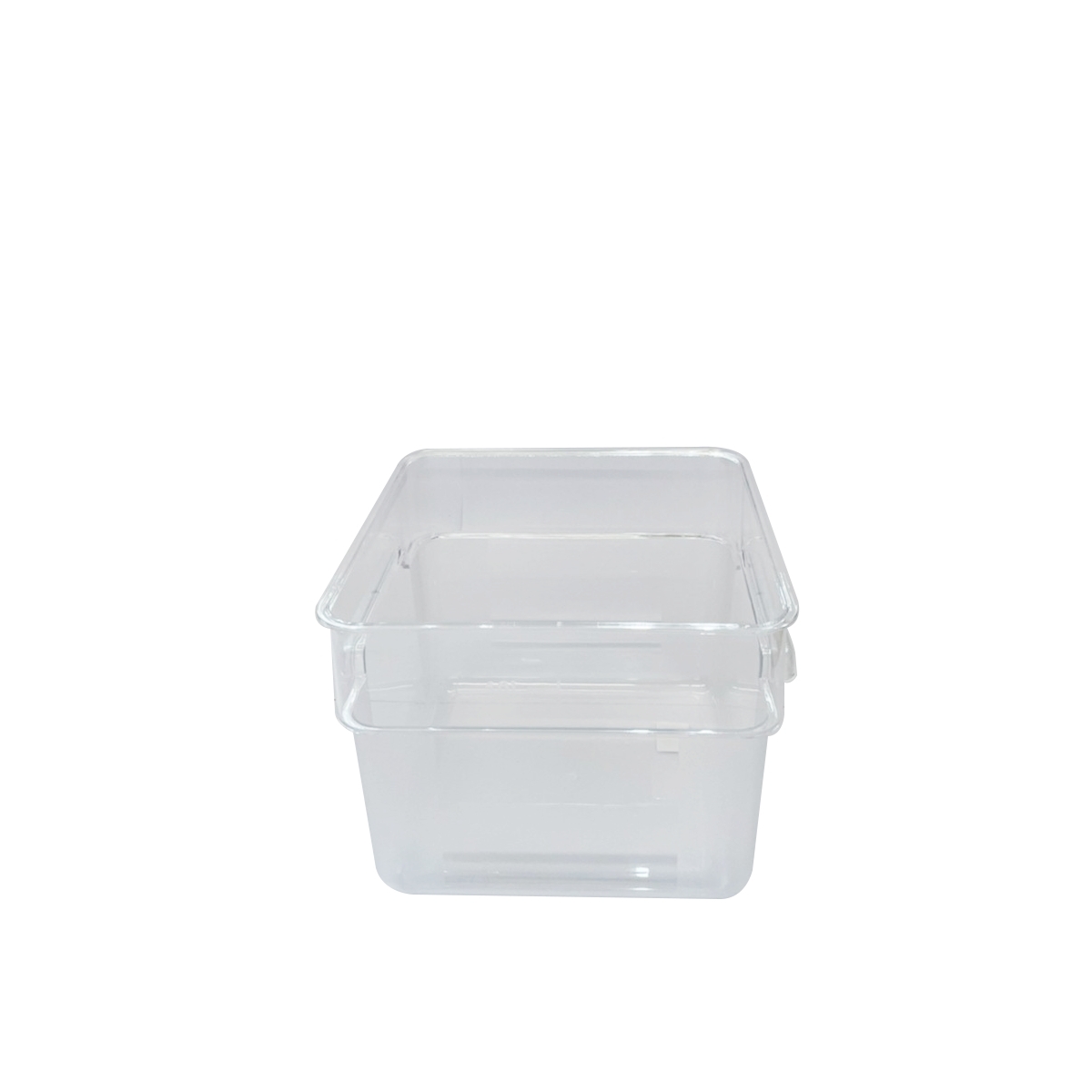 กล่องใส่วัตถุดิบ กล่องใส่อาหาร แบบใส ทรงเหลี่ยม, 3.5 ลิตร ไม่รวมฝา ได้มาตรฐาน NSF เข้าห้องเย็นได้ ทนแรงกระแทกได้ดี