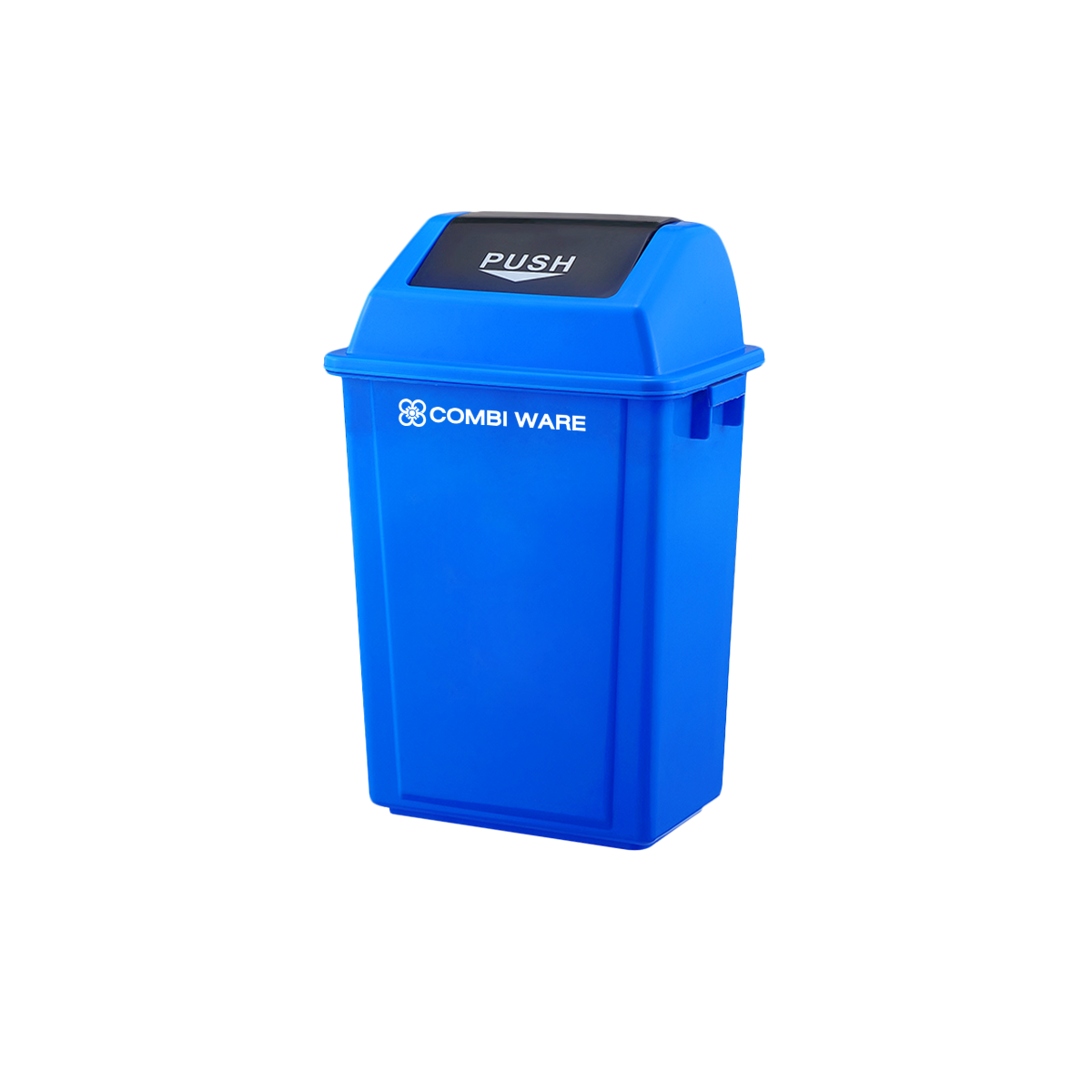 ถังขยะพลาสติก ขนาด 40 ลิตร แบบฝาบานสวิง สีน้ำเงิน