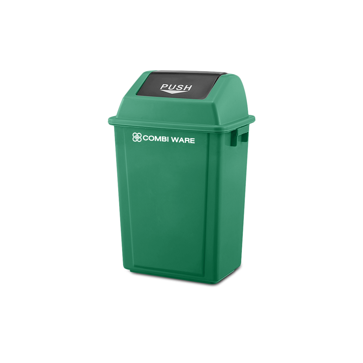 ถังขยะพลาสติก ขนาด 40 ลิตร แบบฝาบานสวิง สีเขียว