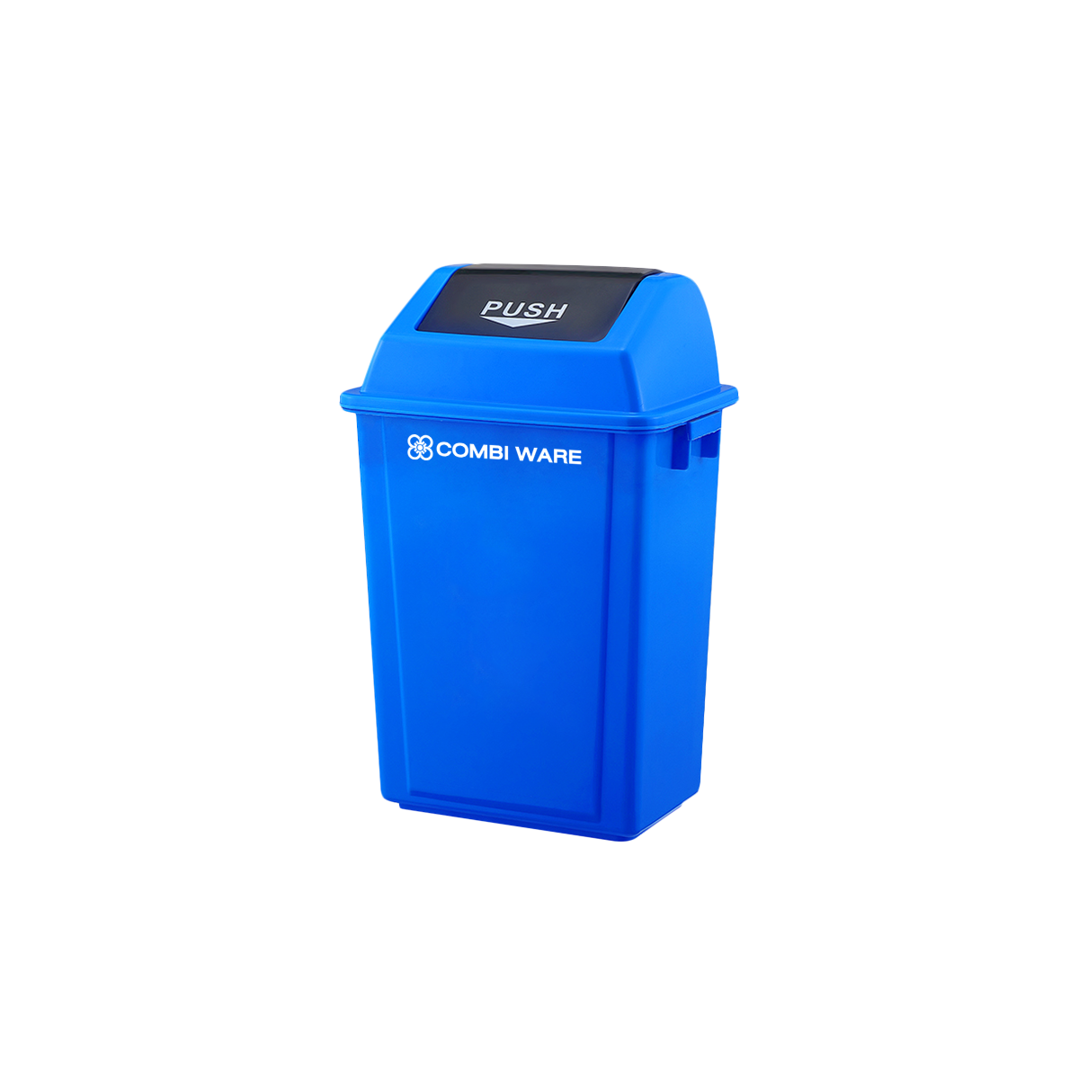 ถังขยะพลาสติก ขนาด 20 ลิตร แบบฝาผลัก สีน้ำเงิน