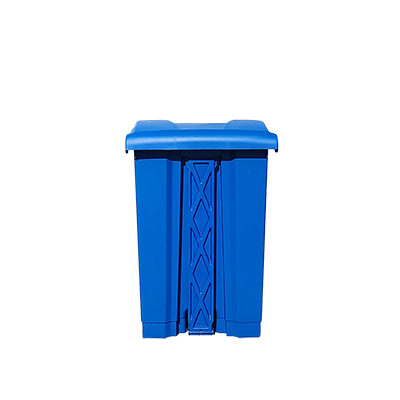 ถังขยะพลาสติก ขนาด 45 ลิตร แบบมีเท้าเหยียบ สีน้ำเงิน