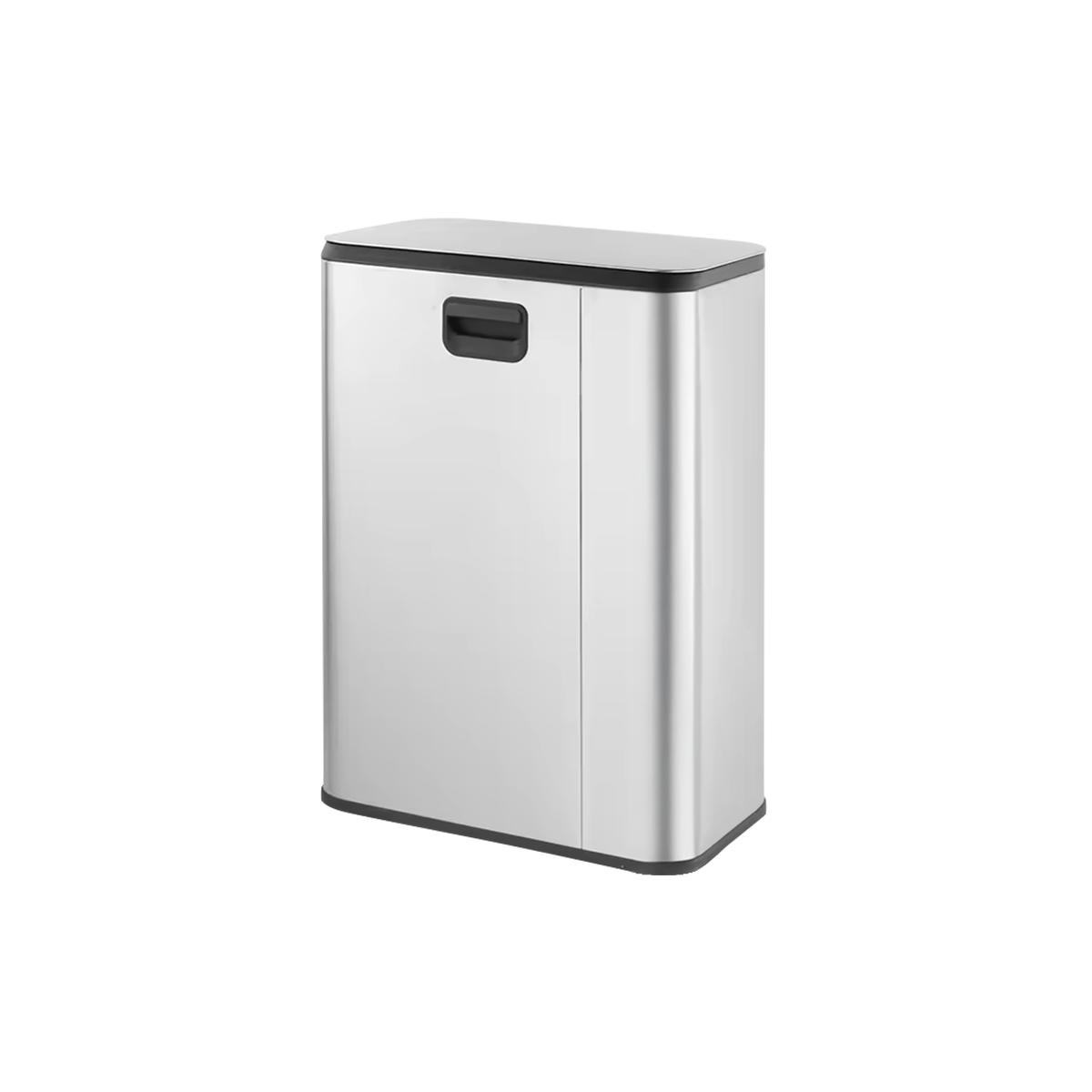 SQUARE TRASH BIN 50L STAINLESS STEEL INNER BIN WITH PEDAL SIZE L44.8 x W34.1 x H61.2 CM.