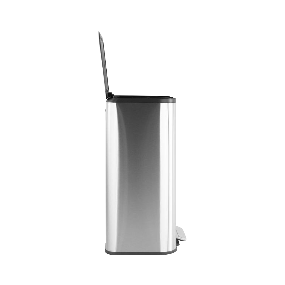 SQUARE TRASH BIN 50L STAINLESS STEEL INNER BIN WITH PEDAL SIZE L44.8 x W34.1 x H61.2 CM.