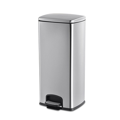 ถังขยะสแตนเลส CombiN 30 ลิตร ทรงเหลี่ยม แบบเท้าเหยียบ ฝาปิดเงียบ และมีถังด้านใน