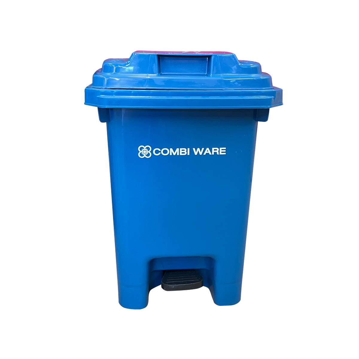 ถังขยะพลาสติก ขนาด 60 ลิตร แบบมีเท้าเหยียบ สีน้ำเงิน