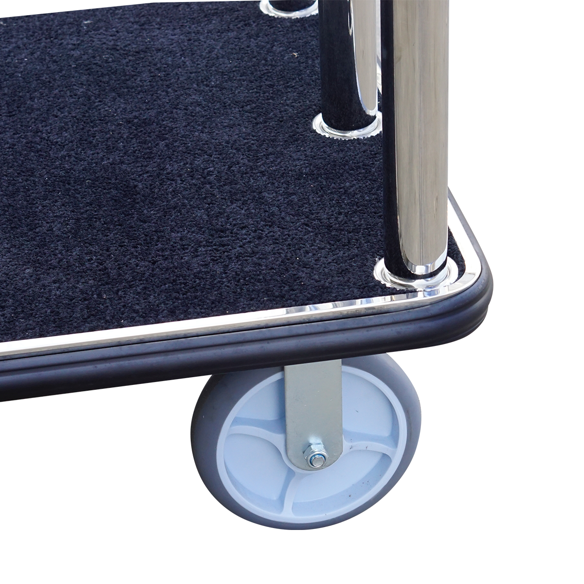 รถเข็นเก็บกระเป๋า 4 ล้อ Baggage Trolley สีดำ