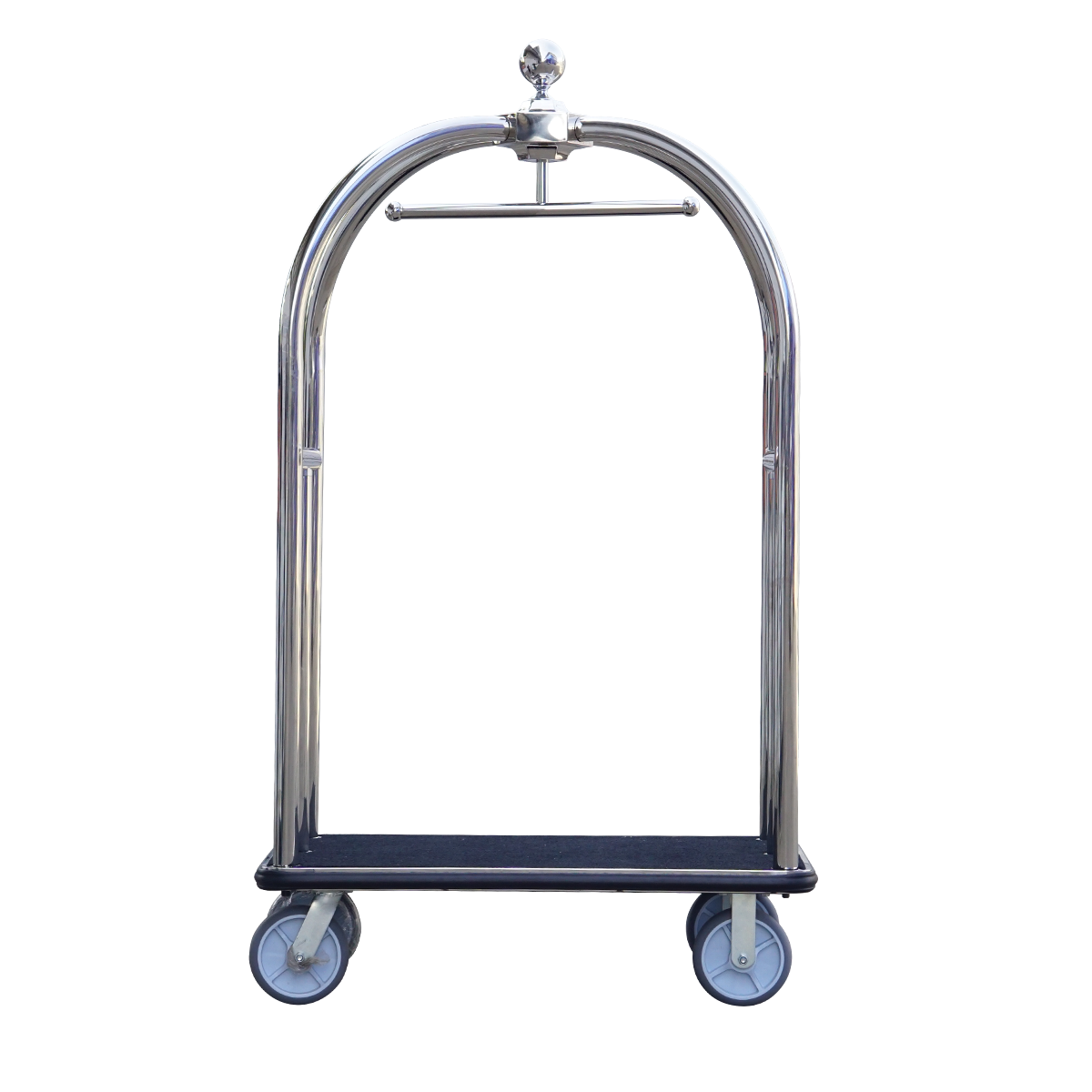 รถเข็นเก็บกระเป๋า 4 ล้อ Baggage Trolley สีดำ