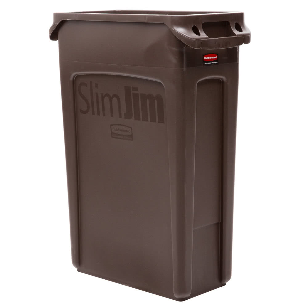 ถังขยะอเนกประสงค์ทรงสูง SLIM JIM® ขนาด 87.1 ลิตร สีน้ำตาล