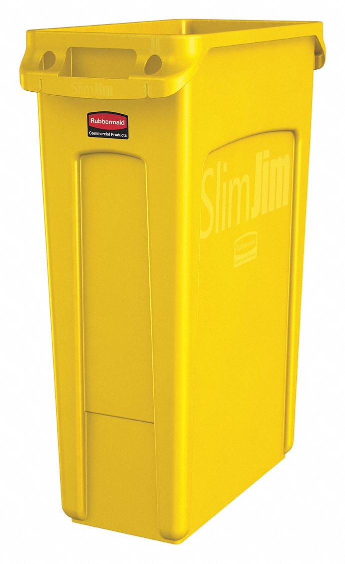 ถังขยะอเนกประสงค์ทรงสูง SLIM JIM® ขนาด 87.1 ลิตร สีเหลือง
