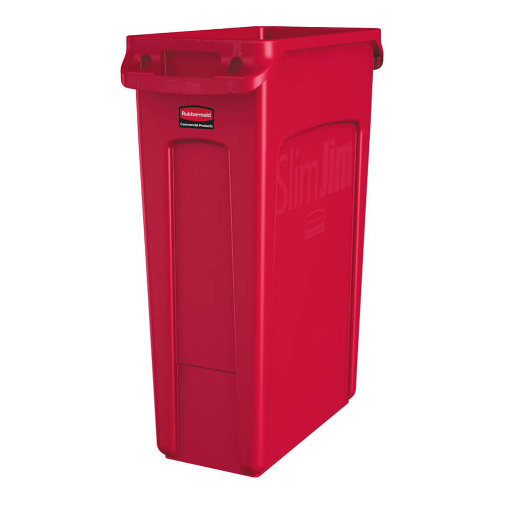 ถังขยะอเนกประสงค์ทรงสูง SLIM JIM® ขนาด 87.1 ลิตร สีแดง