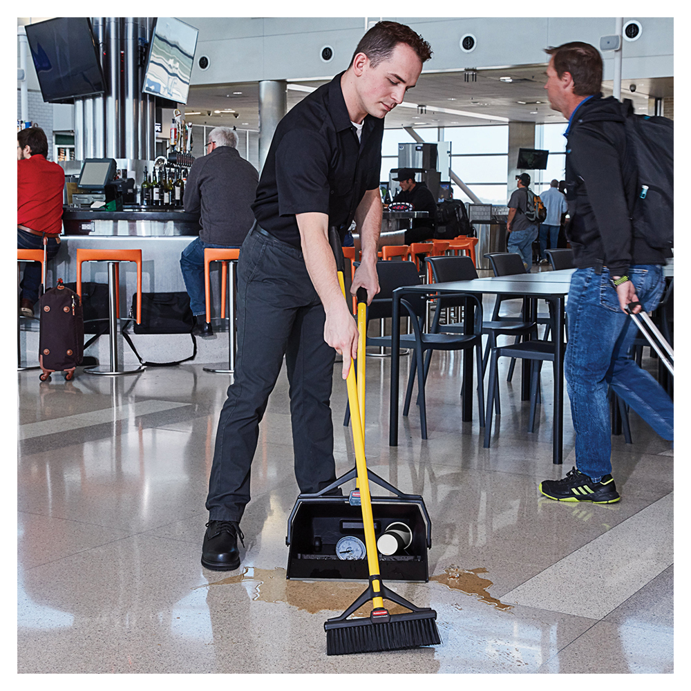 ไม้กวาดพร้อมที่รีดน้ำ Maximizer™ BROOMGEE™ Double-Sided สีเหลือง