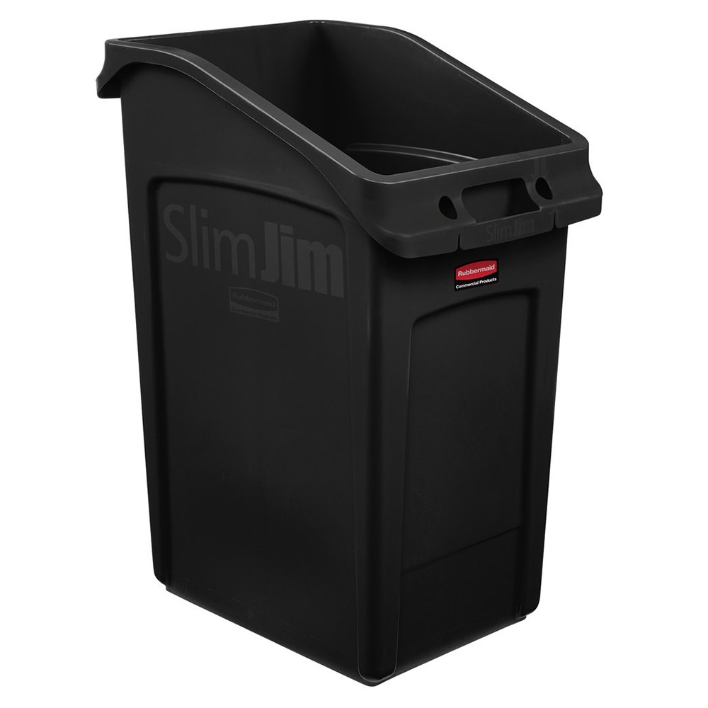ถังขยะทรงสูงสำหรับวางใต้เคาน์เตอร์ SLIM JIM® Under Counter Container ขนาด 87.1 ลิตร สีดำ
