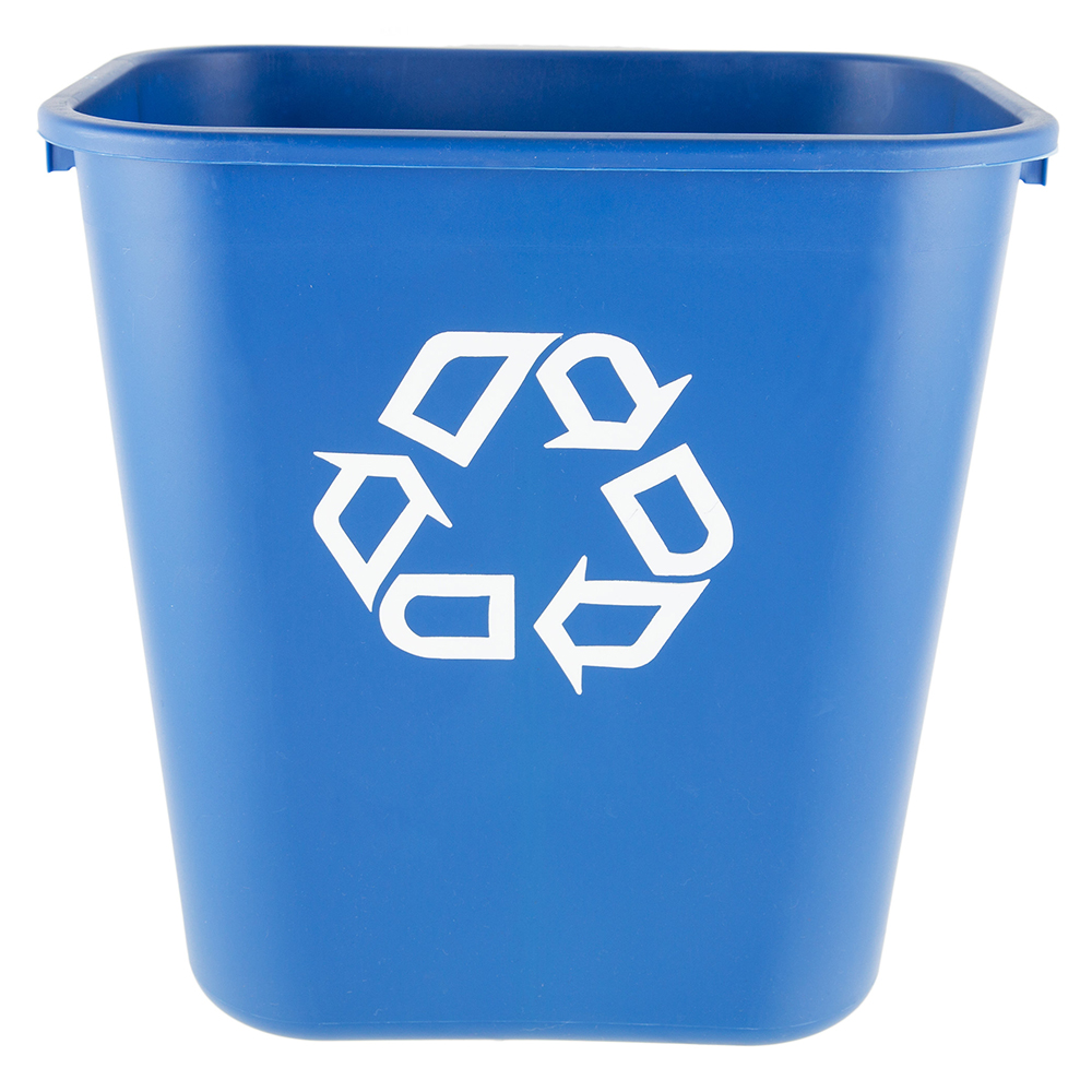 ถังขยะพลาสติกสำหรับตั้งข้างโต๊ะ ขนาดกลาง 26.5 ลิตร สีน้ำเงิน
