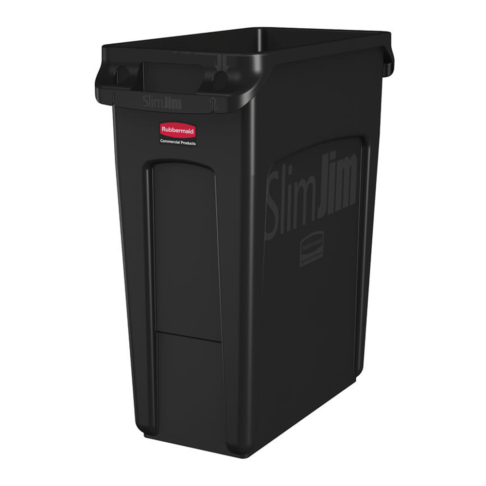 ถังขยะอเนกประสงค์ทรงสูง SLIM JIM® ขนาด 60.6 ลิตร สีดำ