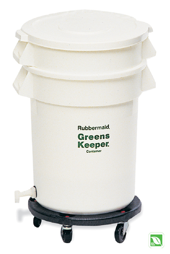 ถังสำหรับจัดเก็บผัก และผลไม้สด พร้อมฝาปิดและดอลลี่ GreensKeeper® Container 20 gal