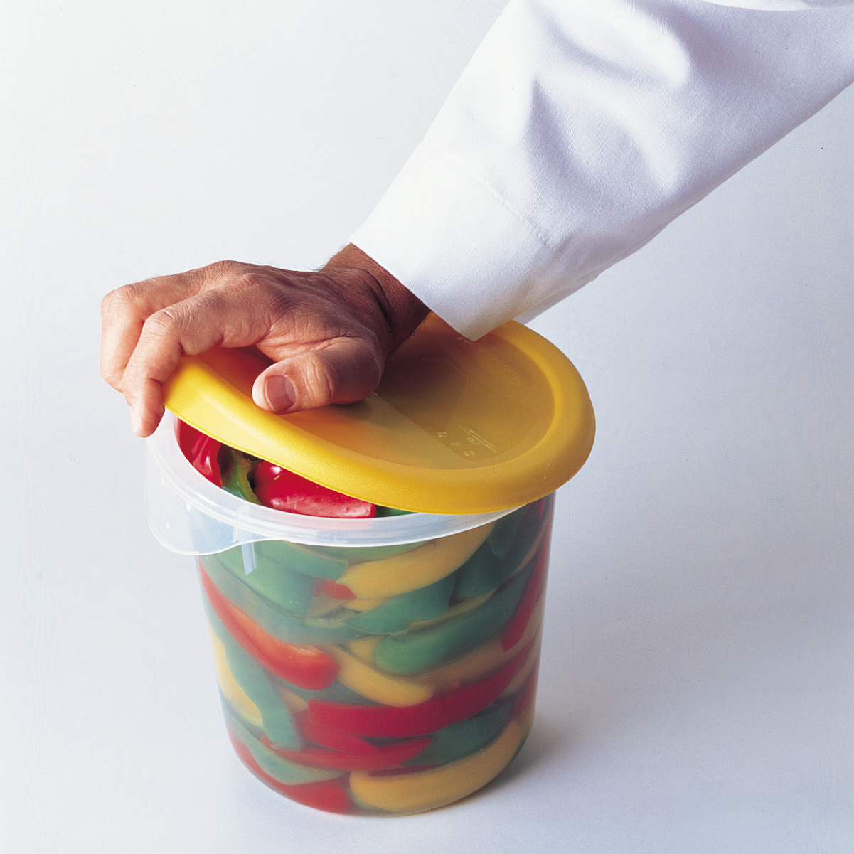ฝาปิดทรงกลม สำหรับกล่องเก็บวัตถุดิบ Round Container ขนาด 8 qt สีเหลือง