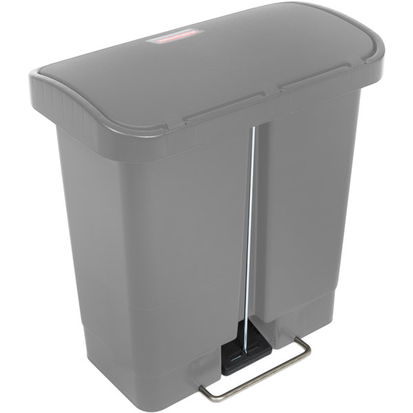 ถังขยะแบบเท้าเหยียบ Slim Jim® Step-On Container ขนาด 15 ลิตร สีเทา