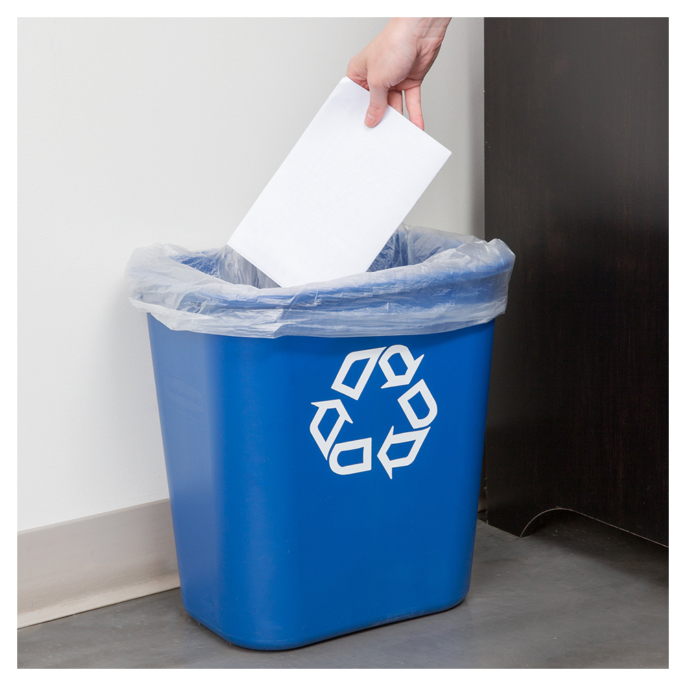 ถังขยะพลาสติกสำหรับตั้งข้างโต๊ะ ขนาดกลาง 26.5 ลิตร สีน้ำเงิน